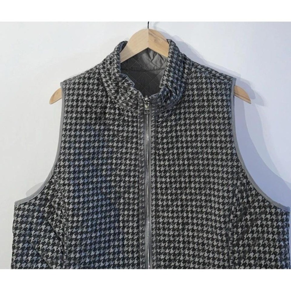 Chicos Mockingbird Gray Houndstooth Reversible Fu… - image 5